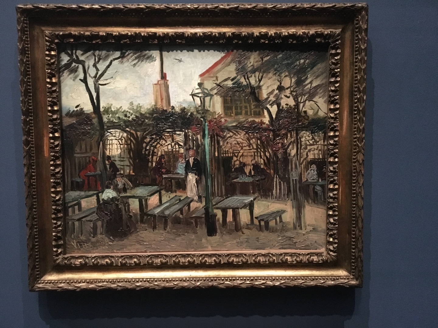 Vincent Van Gogh La guinguette  Montmartre Le Billard en bois, devenu La bonne franquette