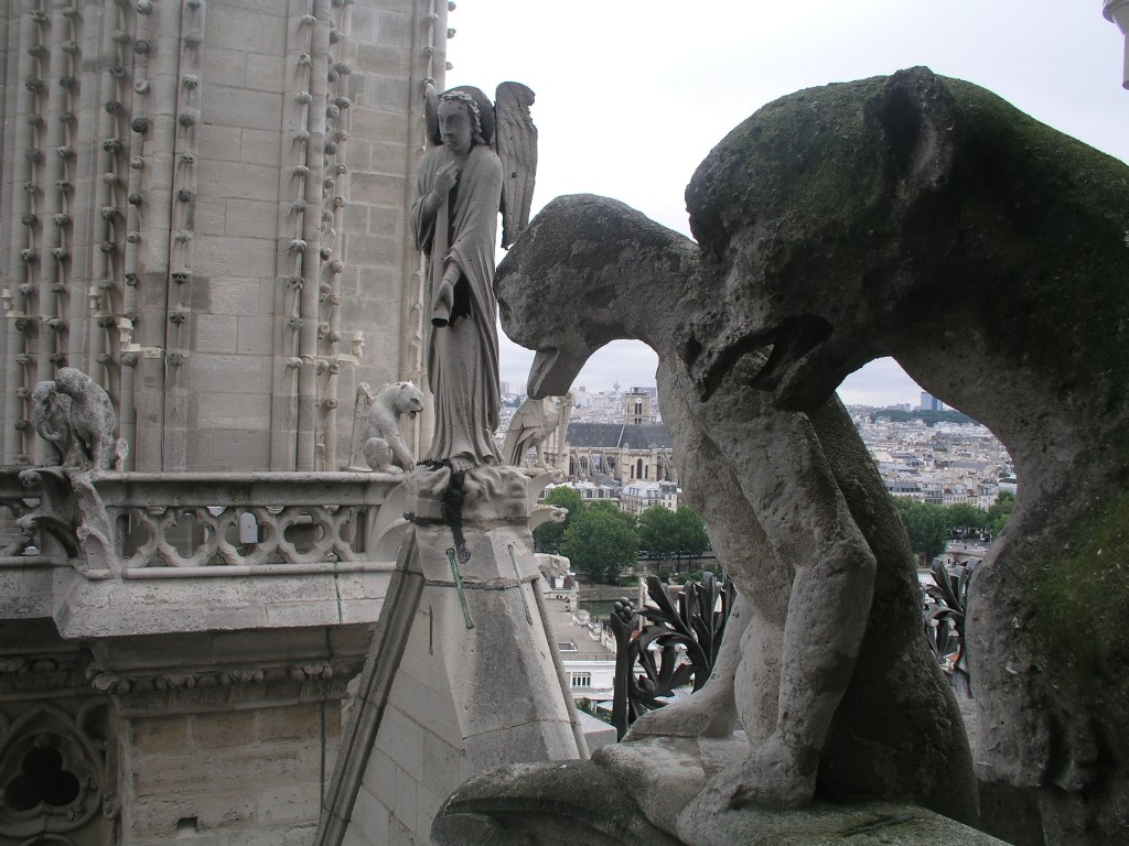 Duckbill, Pelican, and Elephant Gargoyles, and friends